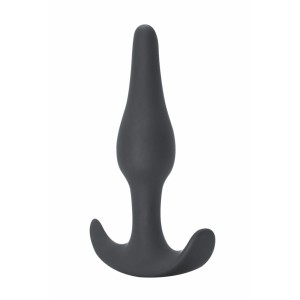 Анальный стимулятор из медицинского силикона серый (иной угол)