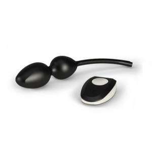 Вагинальные шарики Mystim Jane Untamed Geisha Balls vibe, электростимуляция, с вибрацией, силикон, Ø 3,5 см (иной угол)