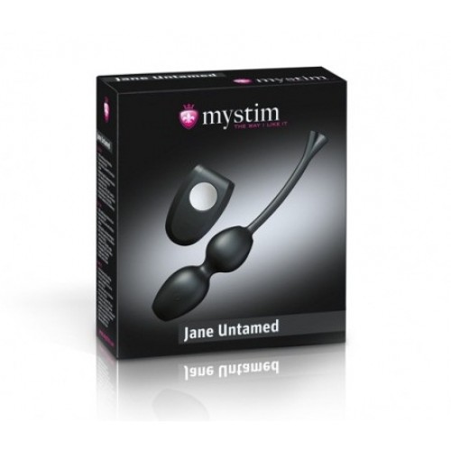Вагинальные шарики Mystim Jane Untamed Geisha Balls vibe, электростимуляция, с вибрацией, силикон, Ø 3,5 см
