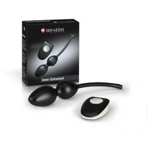 Вагинальные шарики Mystim Jane Untamed Geisha Balls vibe, электростимуляция, с вибрацией, силикон, Ø 3,5 см