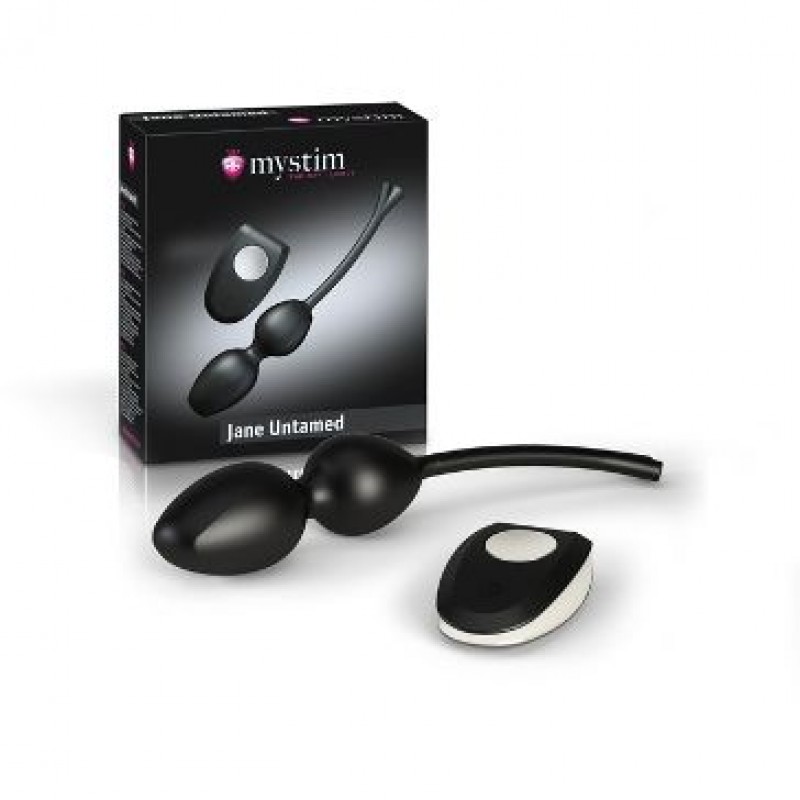 Вагинальные шарики Mystim Jane Untamed Geisha Balls vibe, электростимуляция, с вибрацией, силикон, Ø 3,5 см