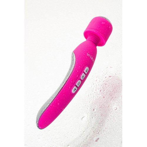 Вибратор Nalone Electro, с электростимуляцией, силиконовый, розовый, 21,5см