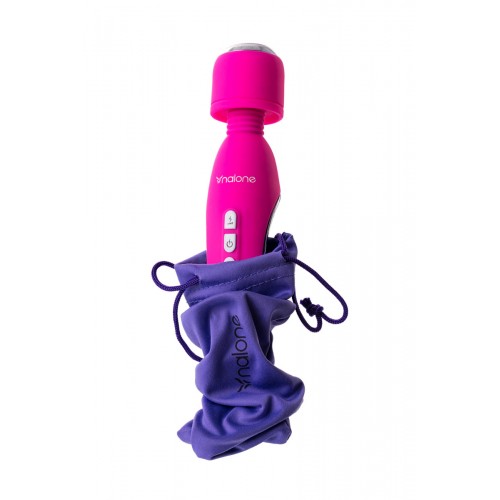 Вибратор Nalone Electro, с электростимуляцией, силиконовый, розовый, 21,5см