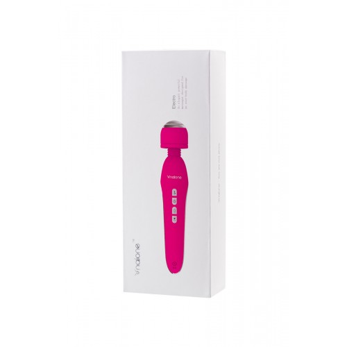 Вибратор Nalone Electro, с электростимуляцией, силиконовый, розовый, 21,5см