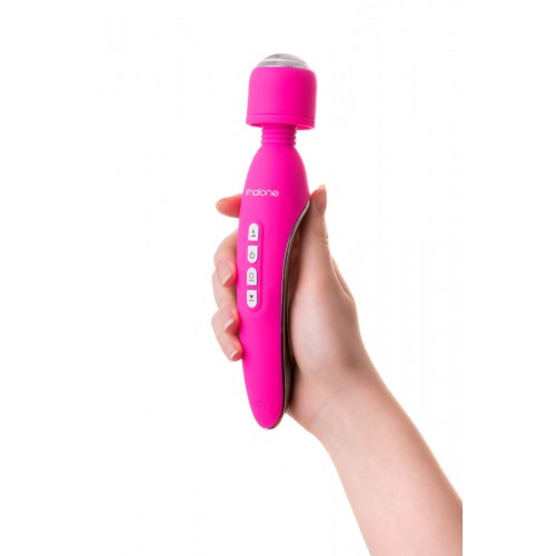 Вибратор Nalone Electro, с электростимуляцией, силиконовый, розовый, 21,5см