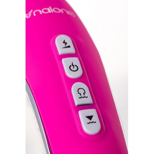 Вибратор Nalone Electro, с электростимуляцией, силиконовый, розовый, 21,5см
