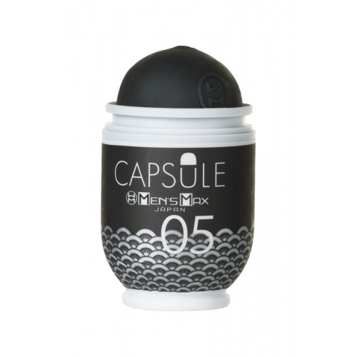Мастурбатор нереалистичный,  CAPSULE 05, Ougi, MensMax, TPE, черный, 8 см