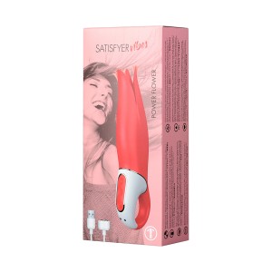 Нереалистичный вибратор Satisfyer Vibes Power Flower, Силикон, Красный, 18,8 см Нереалистичный вибратор Satisfyer Vibes Power Flower, Силикон, Красный, 18,8 см (иной угол)