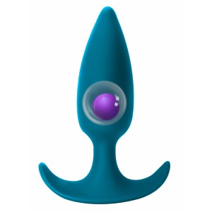 Анальная пробка со смещенным центром тяжести Spice it up Delight Aquamarine аквамаринового цвета Анальная пробка со смещенным центром тяжести Spice it up Delight Aquamarine аквамаринового цвета (иной угол)