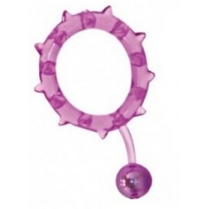 Кольцо с утяжеляющим шариком фиолетовое Ball Banger Cock Ring