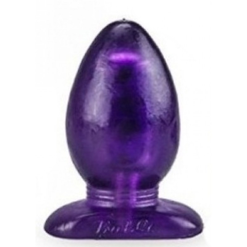 Большая анальная пробка фиолетового цвета