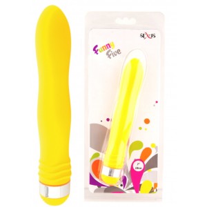 Вибратор Sexus Funny Five, ABS пластик, желтый, 18 см.