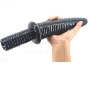 Черный анальный жезл Буравчик (иной угол)