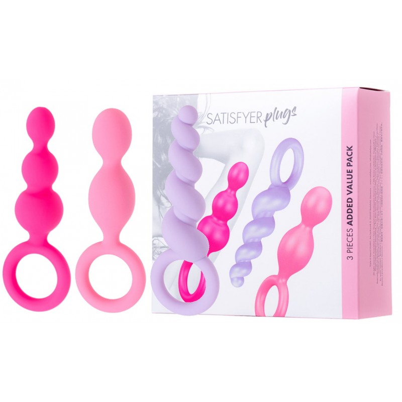 Набор анальных плагов Satisfyer, силикон,ассорти