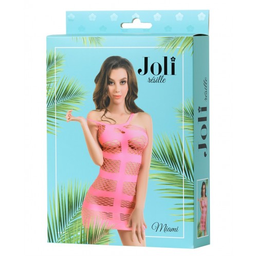 Платье-сетка Joli Miami, розовый, S/M
