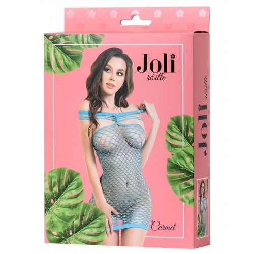 Платье-сетка Joli Carmel, голубой, L/XL