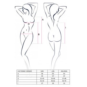 Элегантная сорочка на тонких бретеляx Cheyenne XXL/XXXL (иной угол)