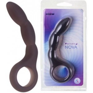 Анальная втулка Seven Creations, силикон, чёрная, 13,5 см.