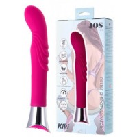 Стимулятор для точки G JOS KIKI, с волнообразным рельефом, силикон, розовый, 21,5 см
