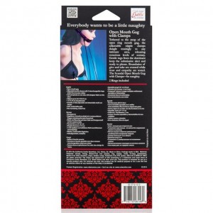 Кляп-кольцо с зажимами для сосков Scandal Кляп-кольцо с зажимами для сосков Scandal (иной угол)