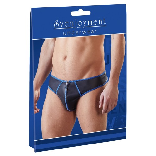 Черные трусы с молнией спереди S