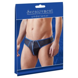 Черные трусы с молнией спереди M (иной угол)