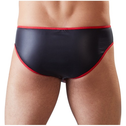 Черные трусы с красной молнией L