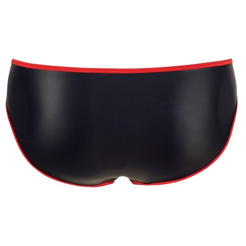 Черные трусы с красной молнией L