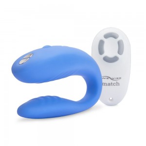 We-Vibe Match Вибромассажер голубой для пар с дистанционным пультом, без коробки