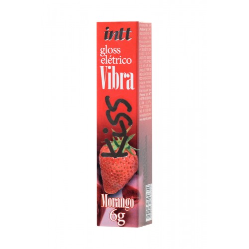 Блеск для губ Intt Gloss Vibe Strawberry с эффектом вибрации, клубника 6 гр