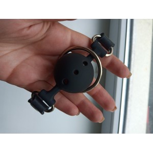 Кляп со съёмным кольцом и шариком  (иной угол)