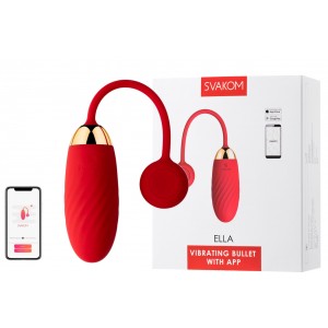 Виброяйцо Svakom Ella с управлением через смартфон, красное