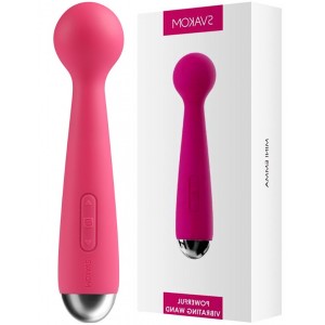 Вибромассажер SVAKOM Mini Emma, силикон, сливово-красный, 16,5 см, США