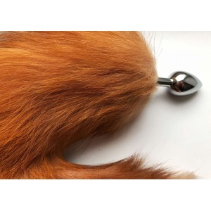 Анальная пробка с хвостиком 40 см (иной угол)