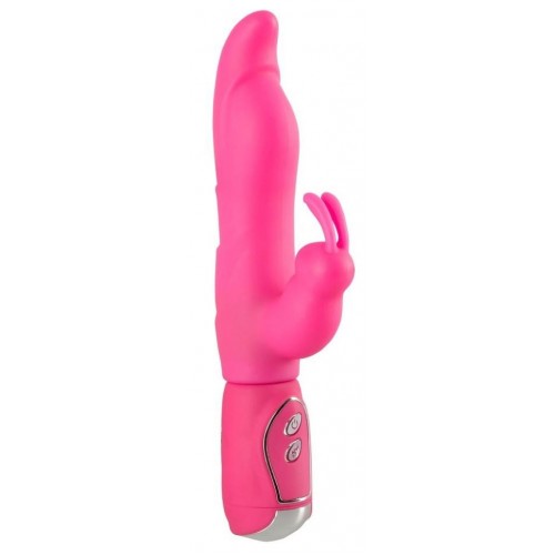 Вибратор с клиторальным стимулятором Pink Surprise