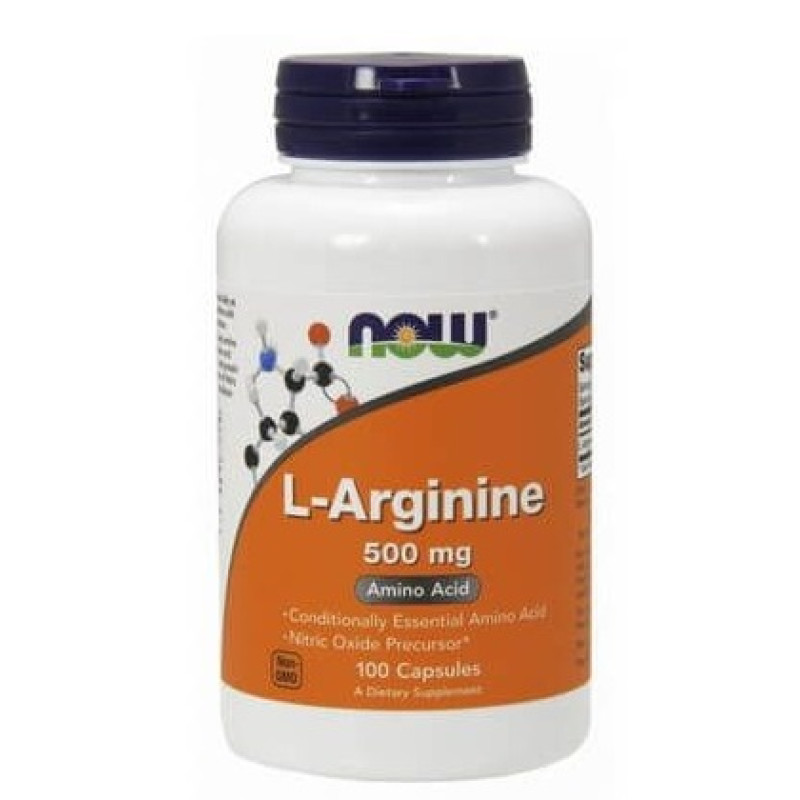 Бад для мужчин Now L-Arginine 500 мг, 100 капсул