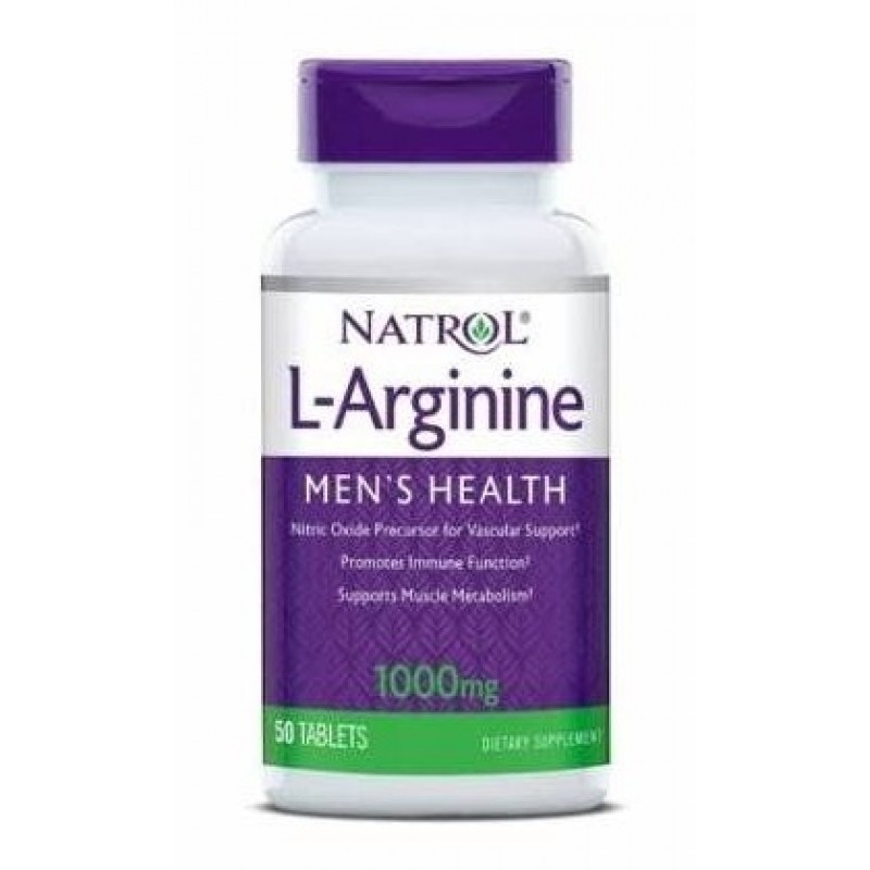 Бад для мужчин Natrol L-Arginine 1000 mg 50 таблеток