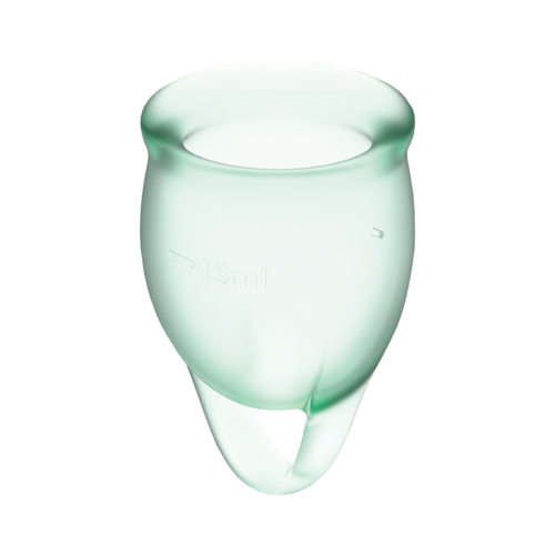 Менструальные чаши Satisfyer Feel Confident 2 шт, светло-зелёные