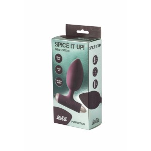 Анальная пробка с вибрацией Spice It Up New Edition Perfection бордовая (иной угол)