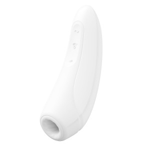Вакуумный вибростимулятор Satisfyer Curvy 1+ White с дистанционном управлением (иной угол)
