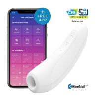 Вакуумный вибростимулятор Satisfyer Curvy 1+ White с дистанционном управлением