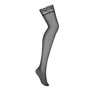 Сексуальные черные чулки 828-STO-1, L/XL (иной угол)