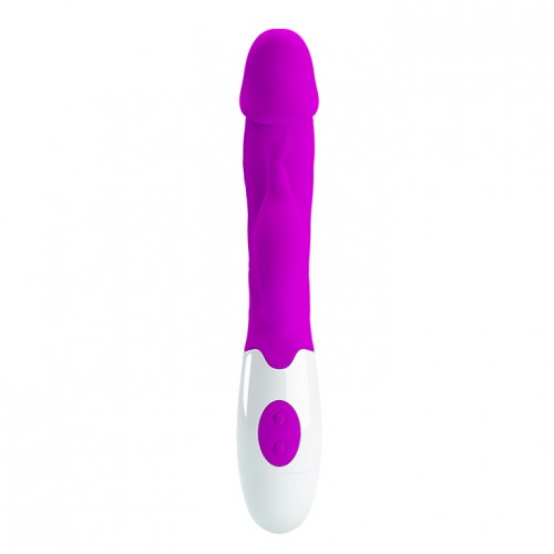 Вибратор с клиторальным стимулятором Pretty Love Peter пурпурный