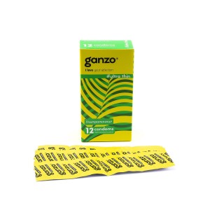 Презервативы Ganzo №12 Ultra Thin ультратонкие (иной угол)
