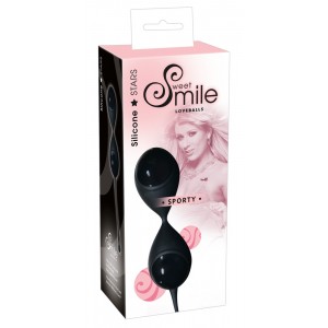 Вагинальные шарики Smile Balls черные (иной угол)