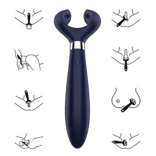 DEMO Многофункциональный вибратор Satisfyer Partner Multifun 3 Blue