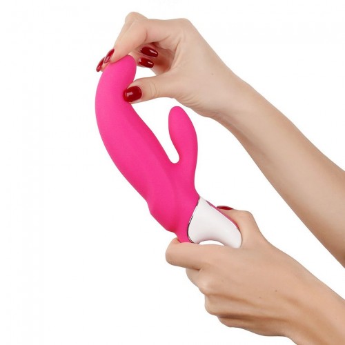DEMO Розовый вибратор Satisfyer Vibes Mr.Rabbit с клиторальным стимулятором