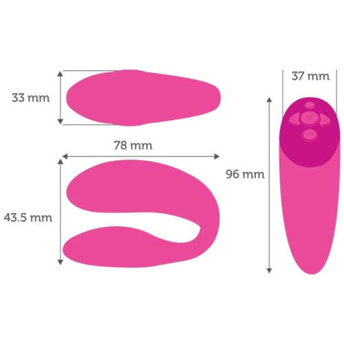 DEMO We-Vibe Chorus Розовый Вибратор для двоих с дистанционным пультом