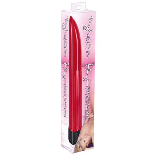 Красный вибратор Lady Finger