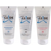 Набор из 3 гелей-любрикантов на водной основе Just Glide, 3 х 200 мл